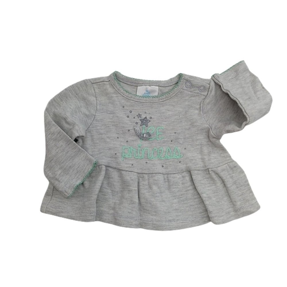 Small Wonders Ice Princess Ruffle Sweater Size 3-6 Months Winter Casual